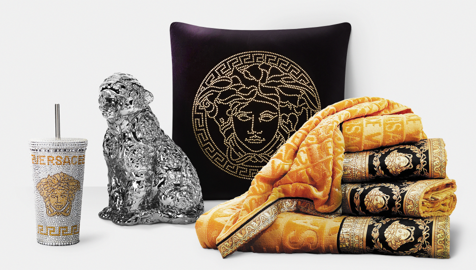 Versace Home-ის ინტერიერის ნივთები და ქსოვილები